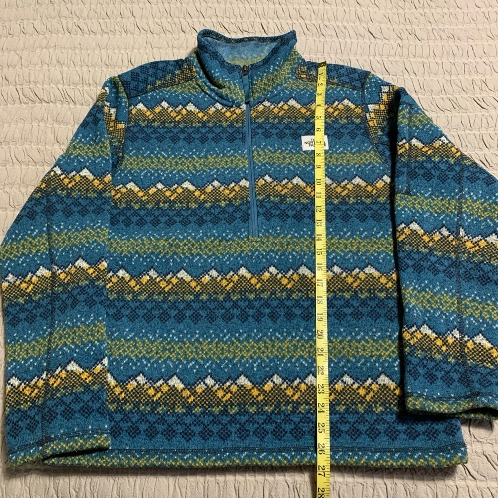 The North Face Men's 1/2 Zip Fair Isle Pullover Jacket SZ M Aztec Print - Picture 11 of 14
